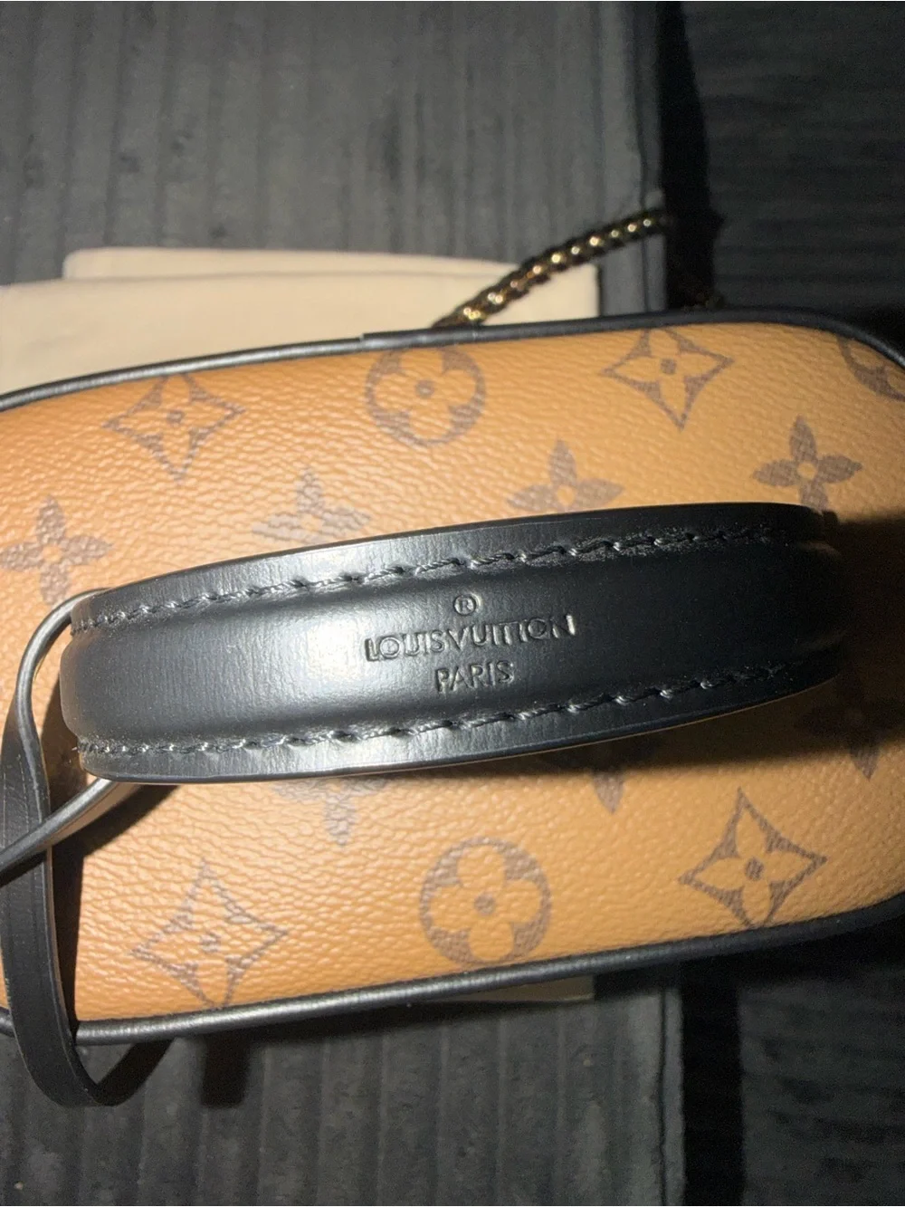 Louis Vuitton Vanity PM Reverse Monogram Chain Crossbody Strap with Dust Bag